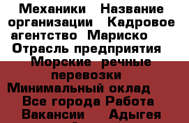 Механики › Название организации ­ Кадровое агентство "Мариско-2" › Отрасль предприятия ­ Морские, речные перевозки › Минимальный оклад ­ 1 - Все города Работа » Вакансии   . Адыгея респ.,Адыгейск г.